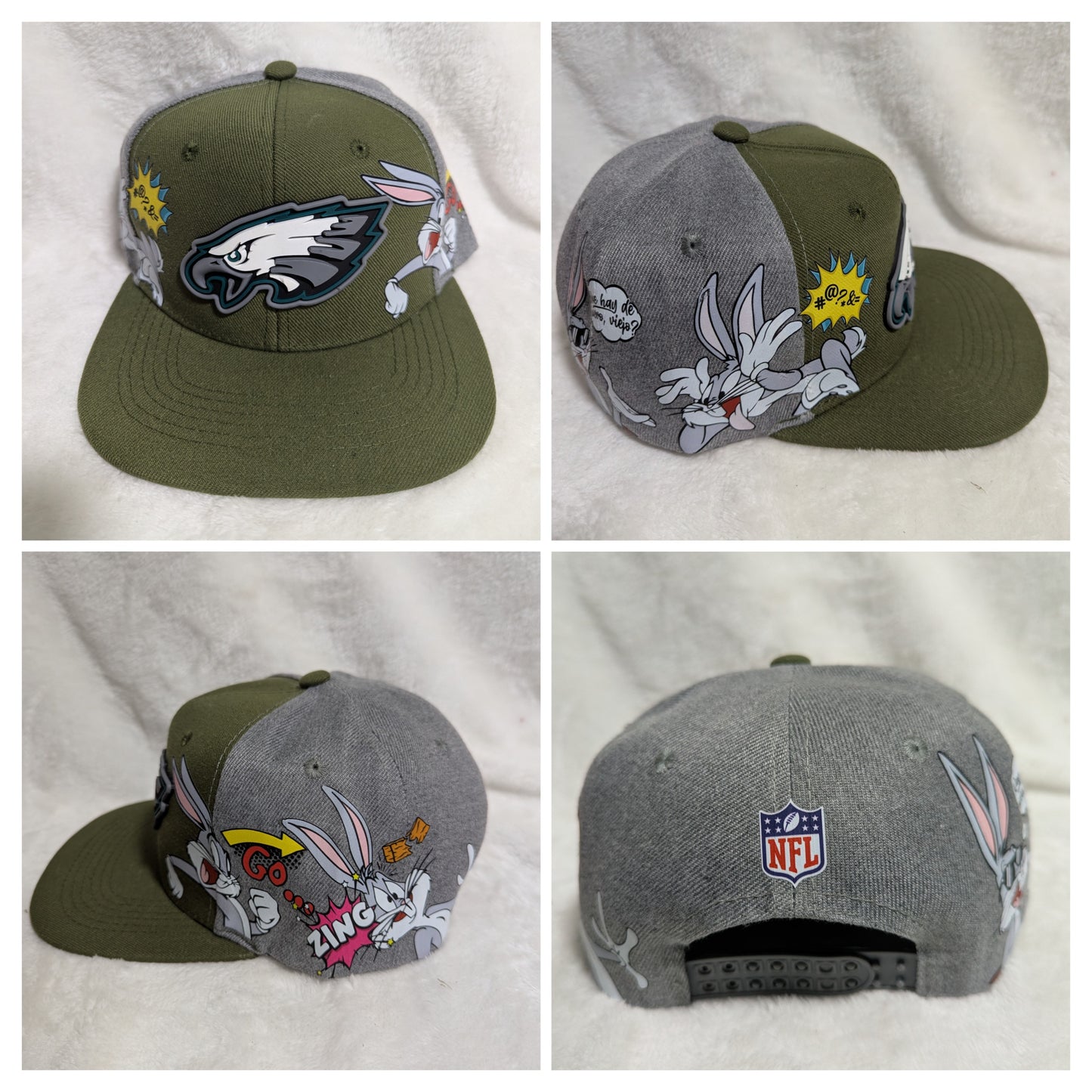 Gorra Philadelphia Eagles | NFL Diseño Animado | Visera Plana Snapback