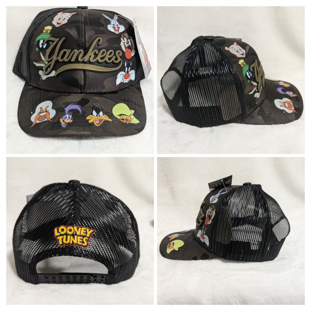 Gorra visera curva diseño MLB NY Yankees animado