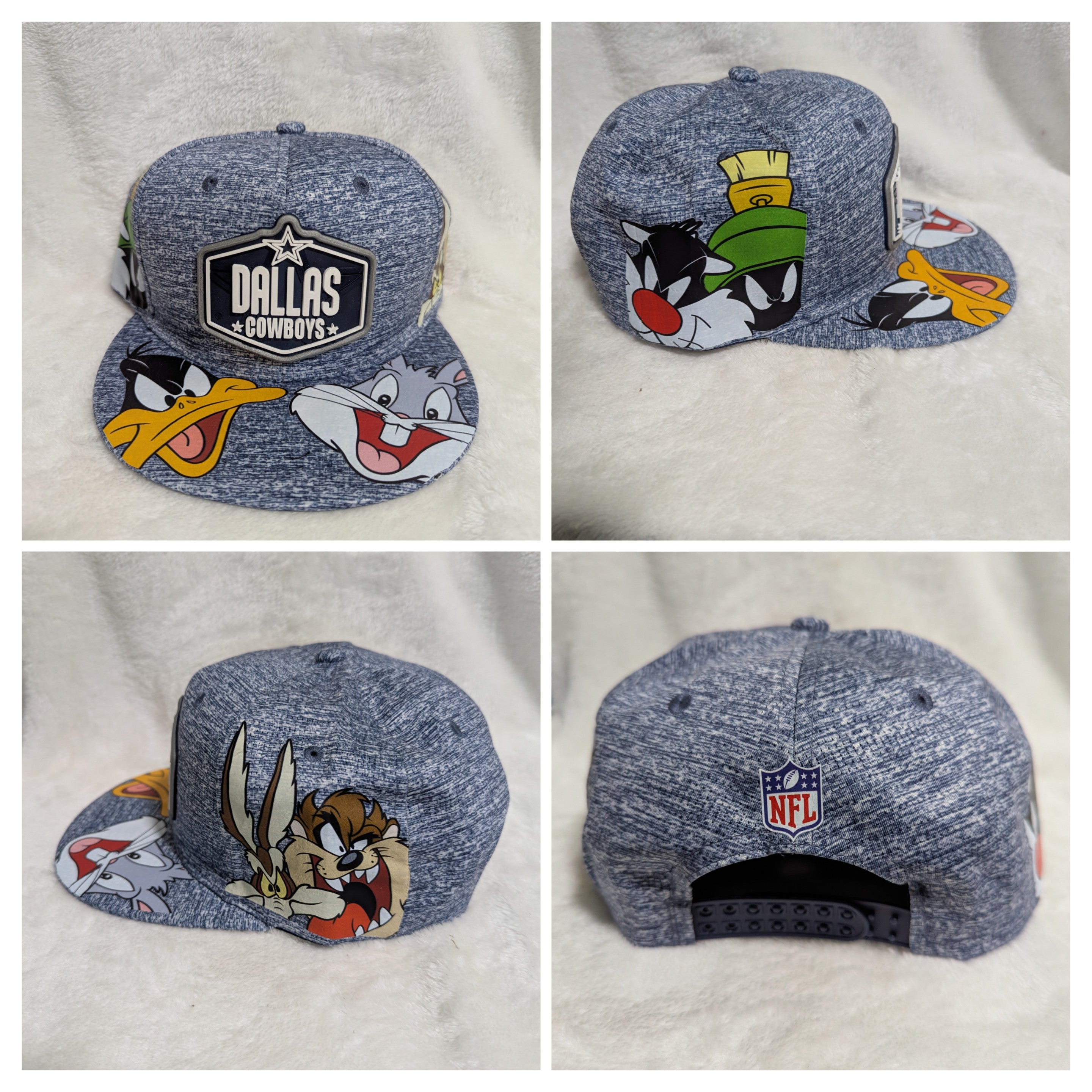 Gorra visera plana diseño NFL Dallas Cowboys animado