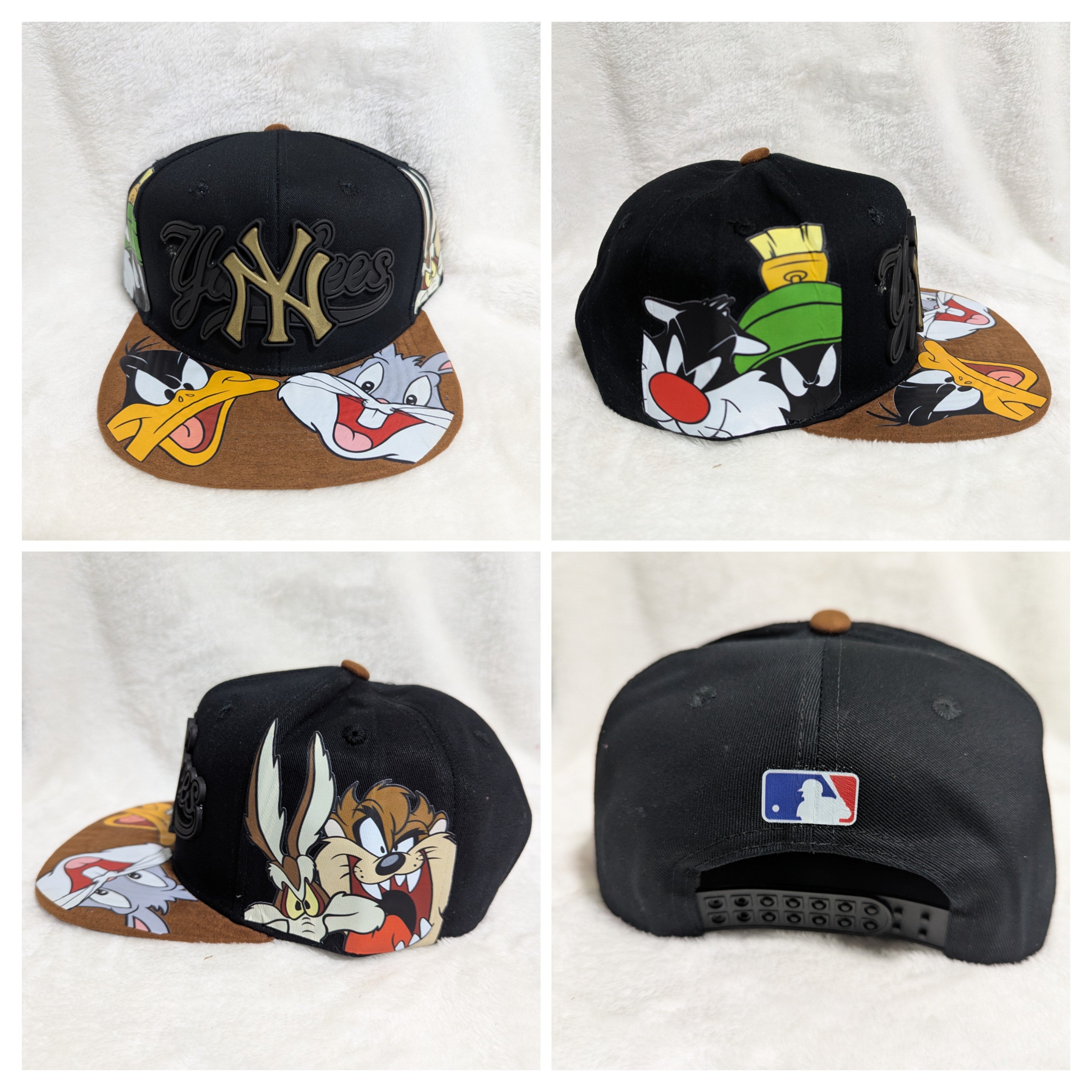 Gorra visera plana diseño MLB NY Yankees animado