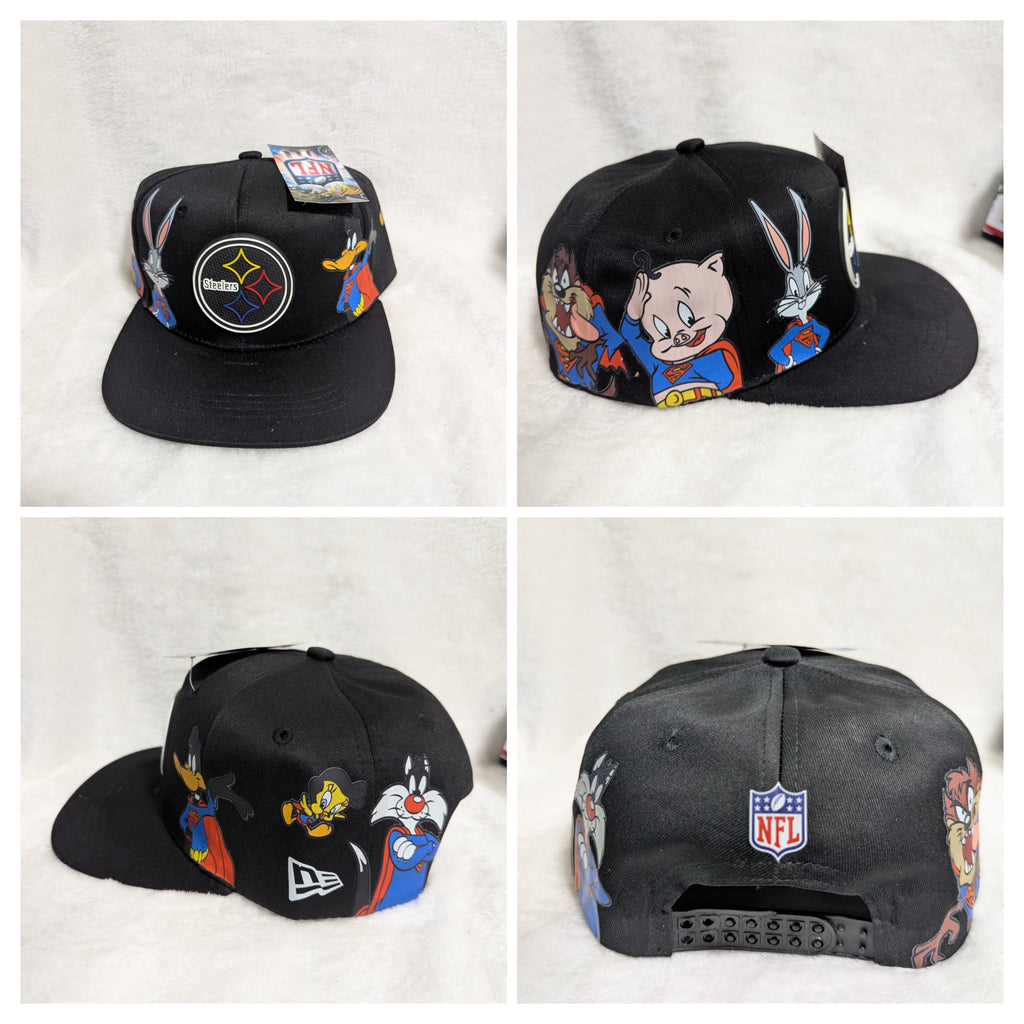Gorra Pittsburgh Steelers | NFL Diseño Animado | Visera Plana Snapback