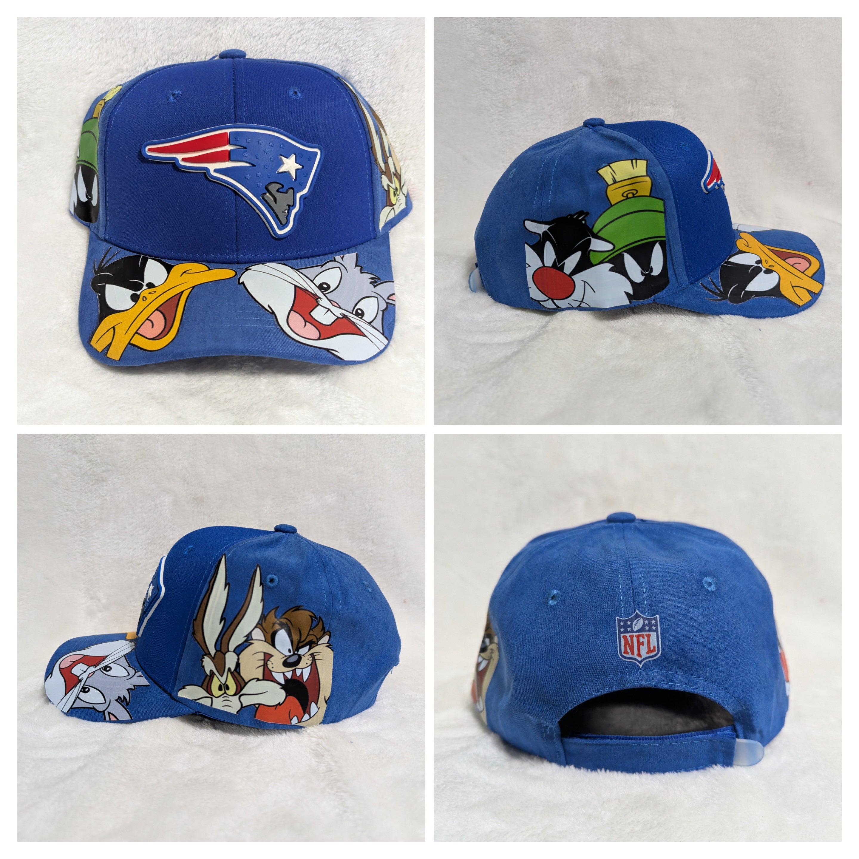 Gorra visera plana NFL New England Patriots diseño animado