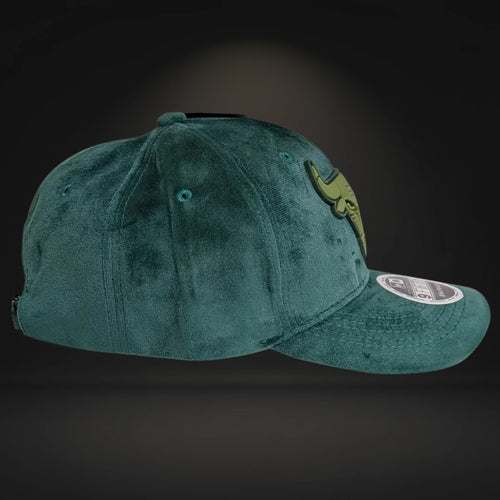 Gorra Chicago Bulls | NBA Clásico | Snapback Visera Curva Terciopelo Verde