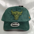 Gorra Chicago Bulls | NBA Clásico | Snapback Visera Curva Terciopelo Verde