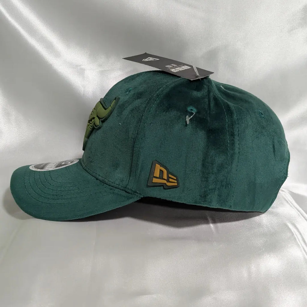 Gorra Chicago Bulls | NBA Clásico | Snapback Visera Curva Terciopelo Verde