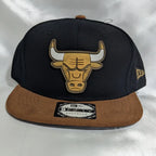 Gorra Chicago Bulls | NBA Clásico | Snapback Visera plana Negro/Café