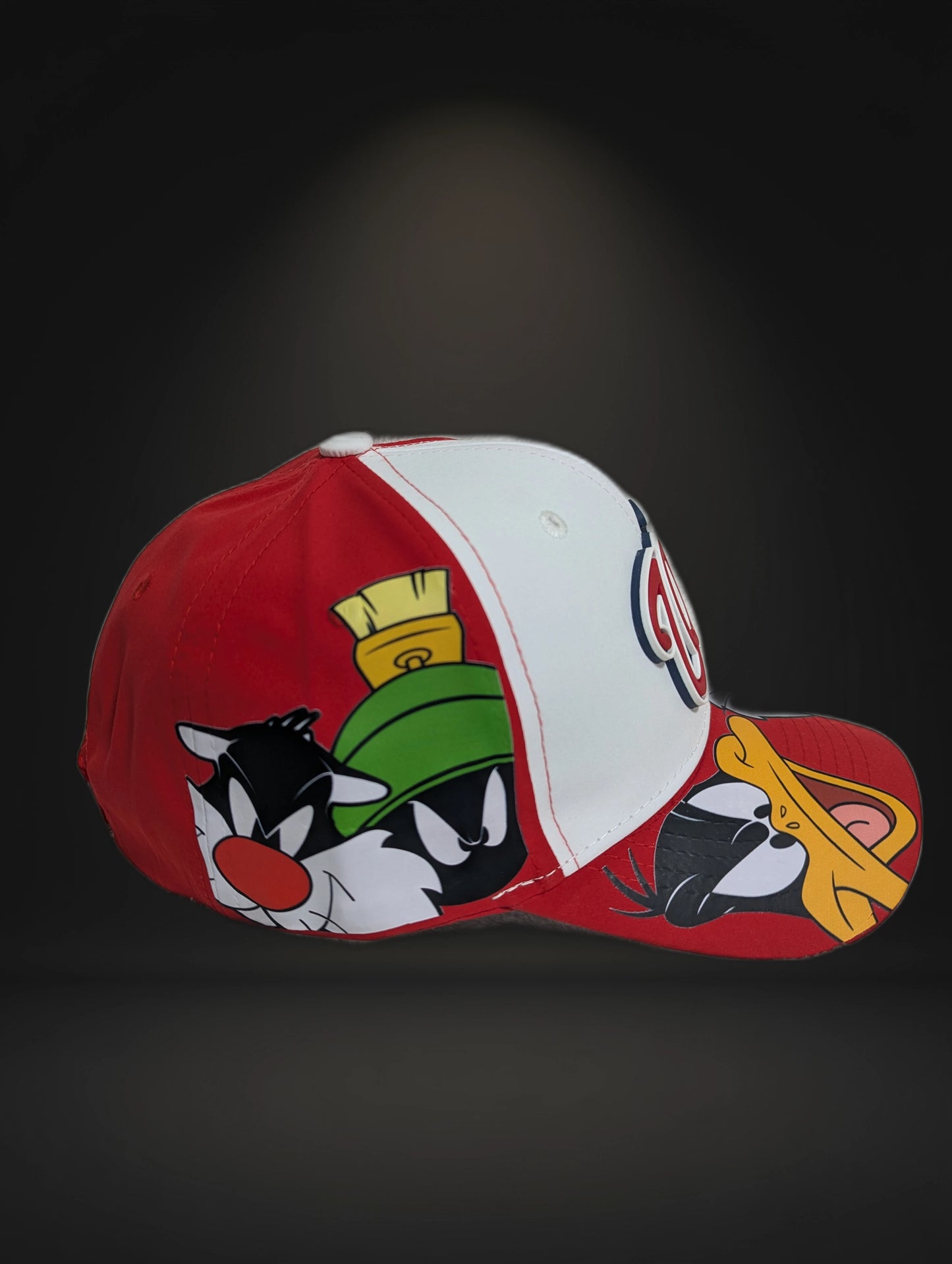 Gorra visera curva Washington Nationals MLB diseño dibujos animados