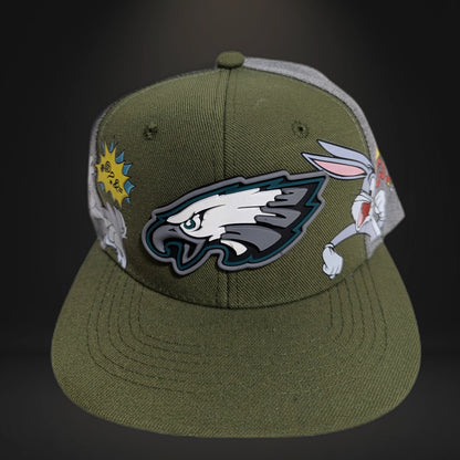 Gorra Philadelphia Eagles | NFL Diseño Animado | Visera Plana Snapback
