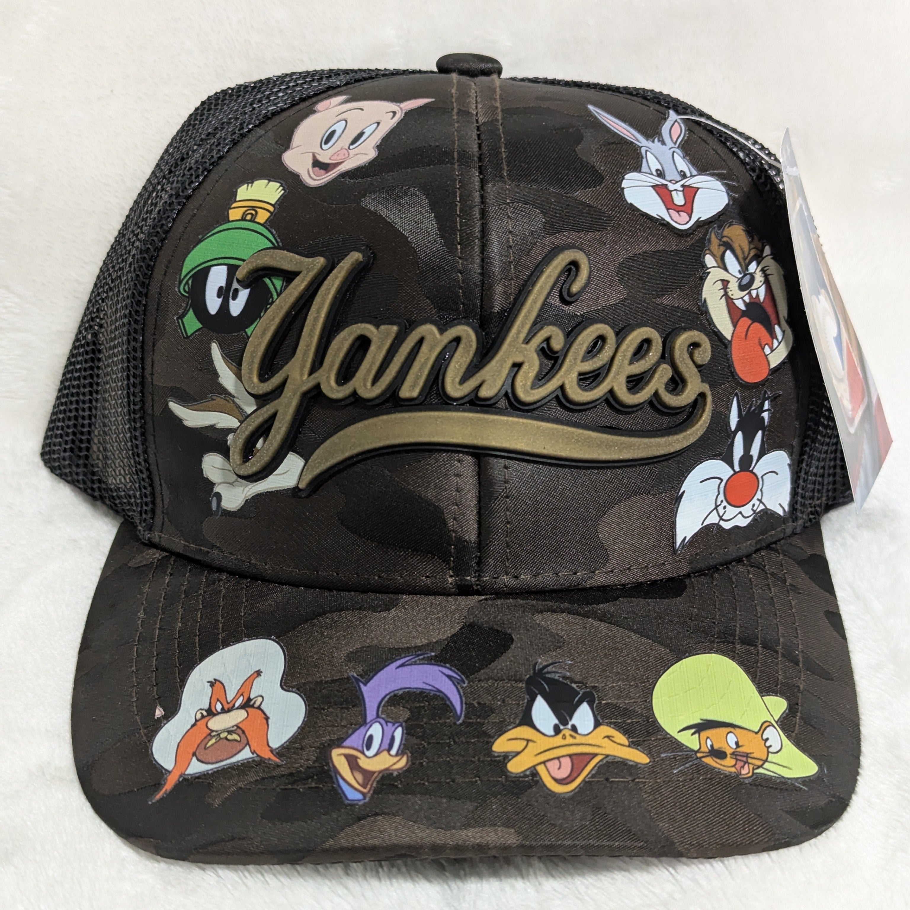 Gorra visera curva diseño MLB NY Yankees animado