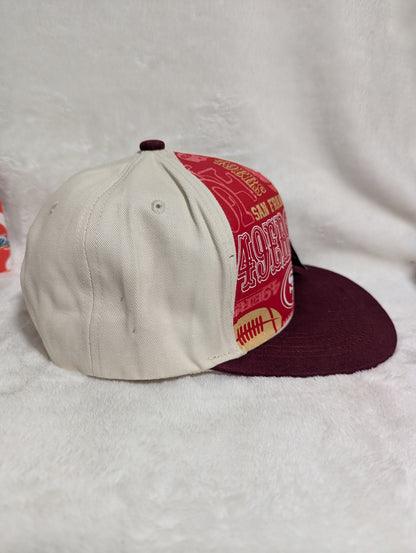 Gorra San Francisco 49ers | NFL Visera Plana| Vino-Beige