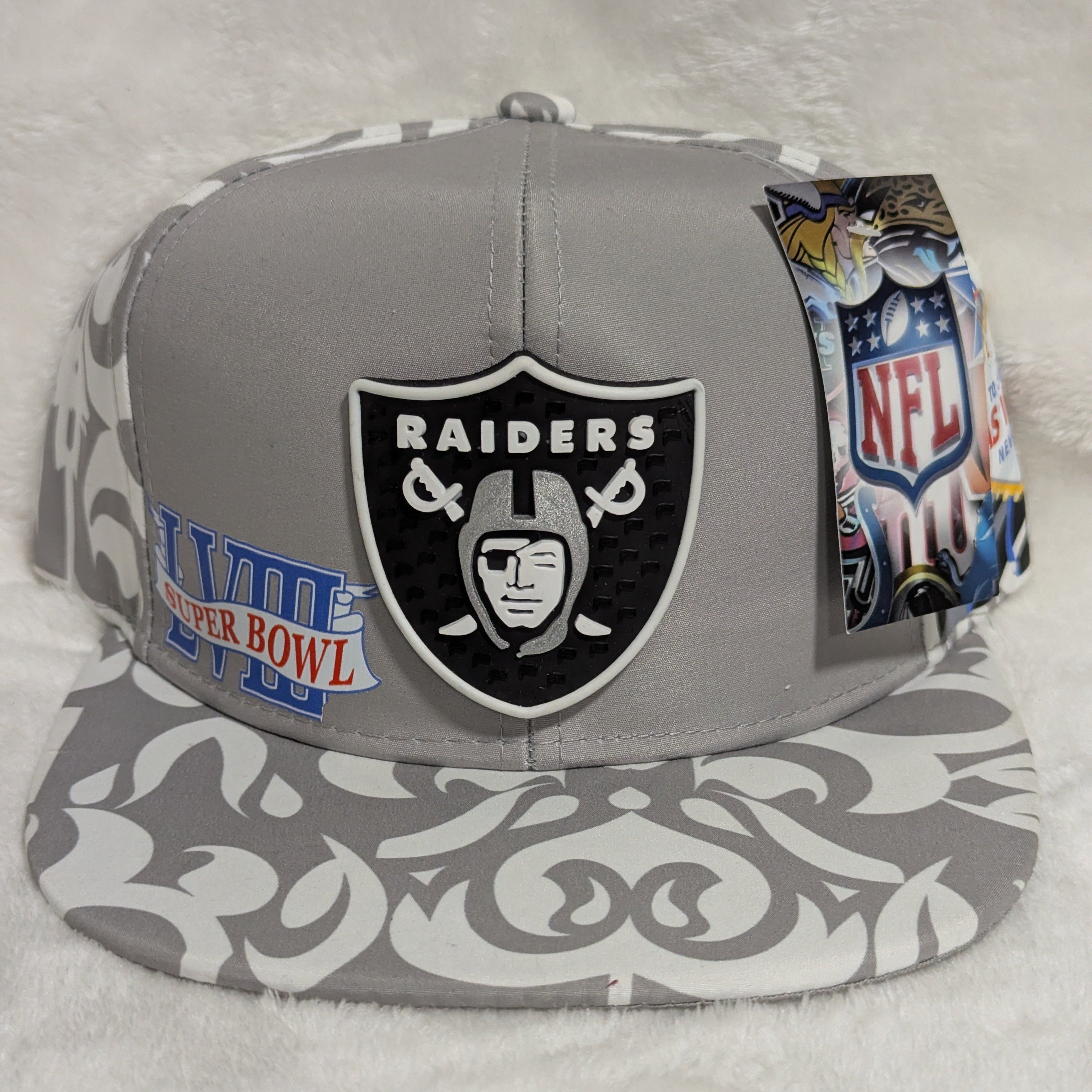 Gorra visera plana diseño NFL Raiders