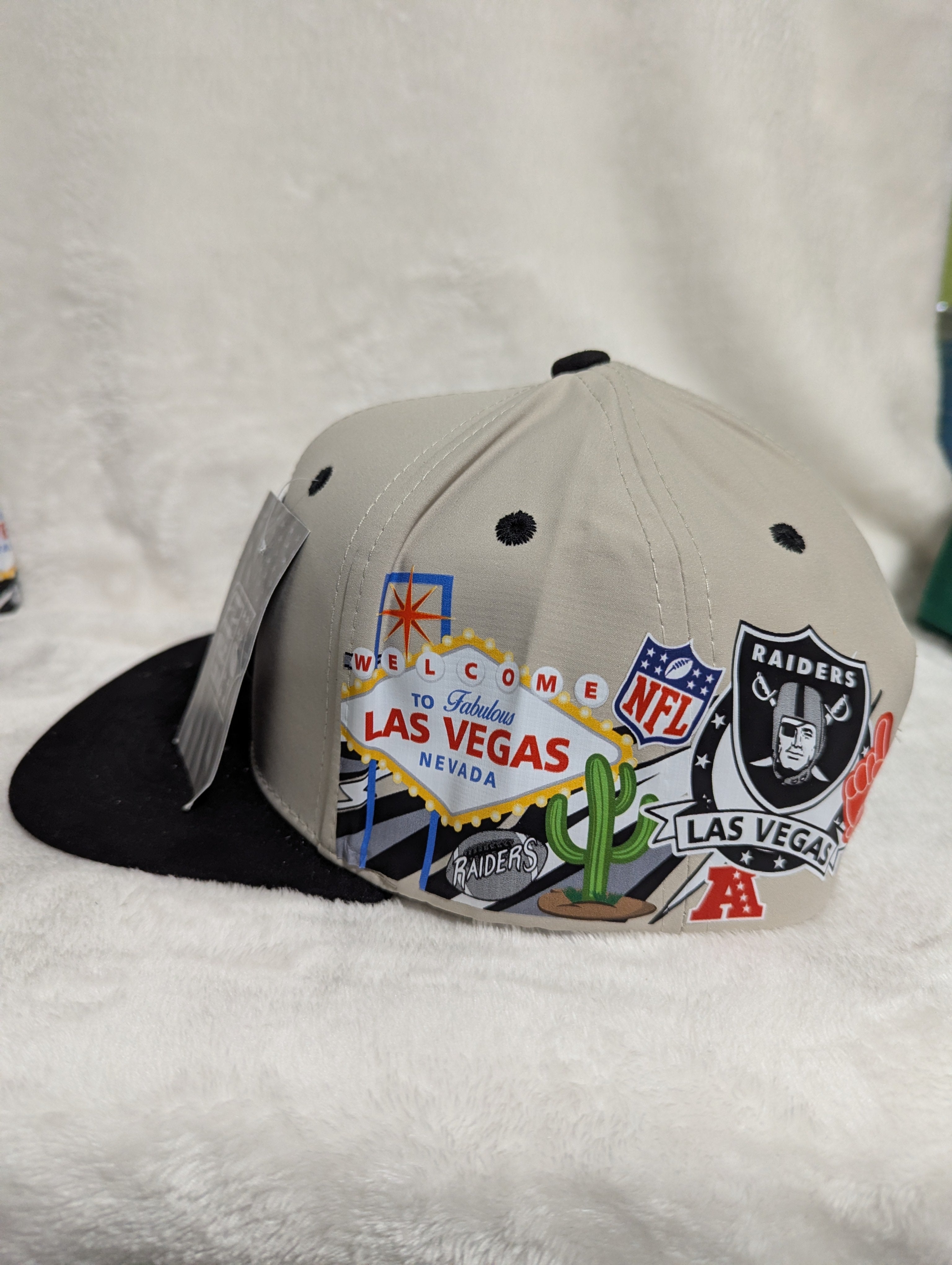 Gorra visera plana diseño NFL Raiders