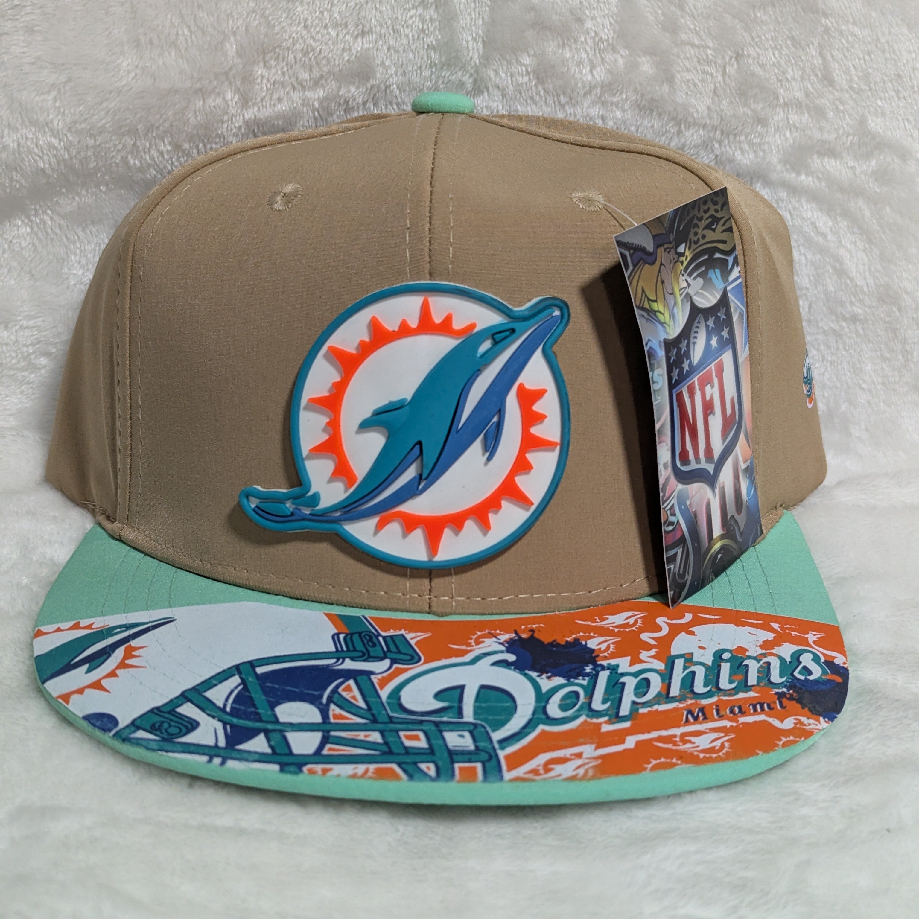 Gorra visera plana diseño NFL Miami Dolphins