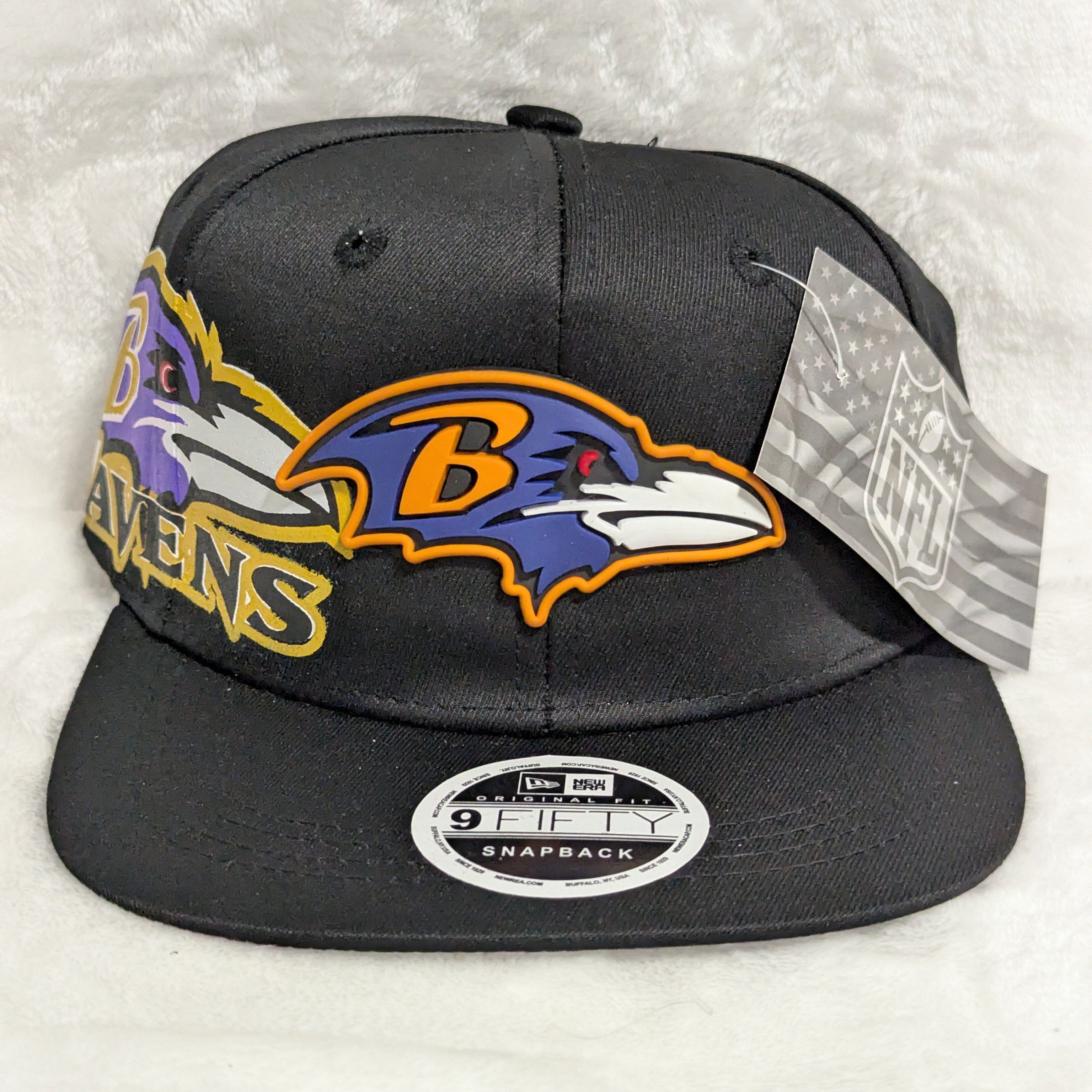 Gorra visera plana diseño NFL Baltimore Ravens