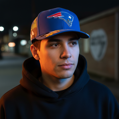 Gorra visera plana NFL New England Patriots diseño animado